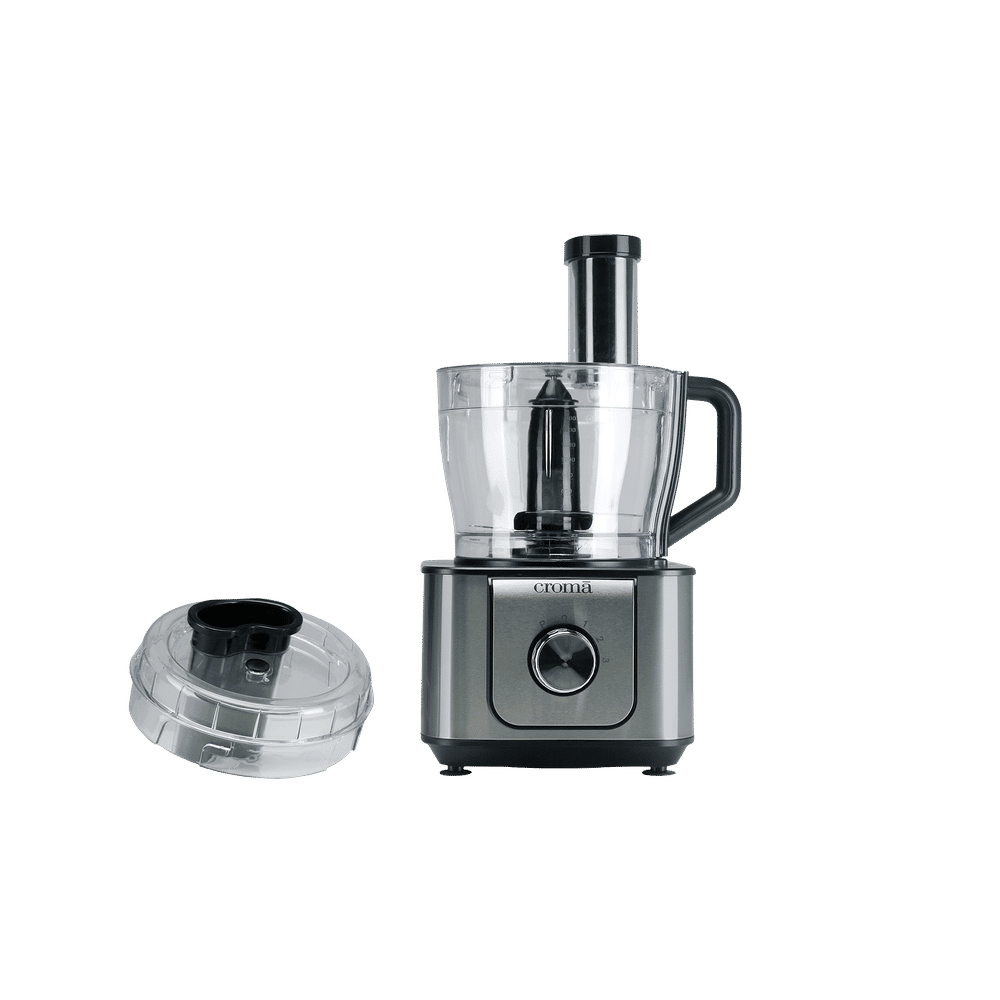 Buy Croma 1000 Watt Food Processor with 2 Blades (Silver/Black) Online